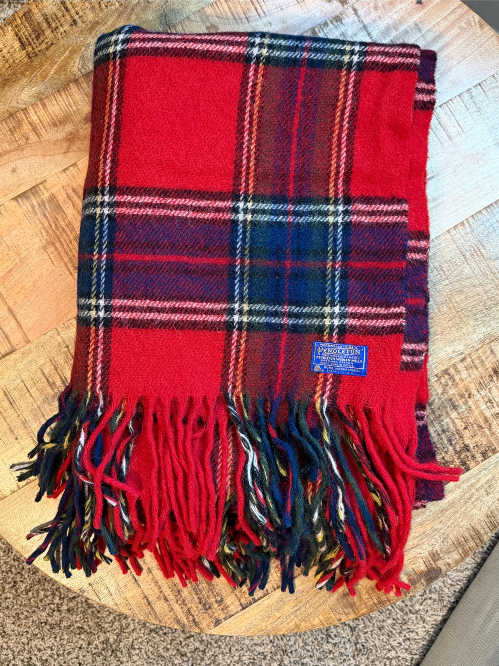 Vintage Pendleton Wool Blanket 52x69 USA Made